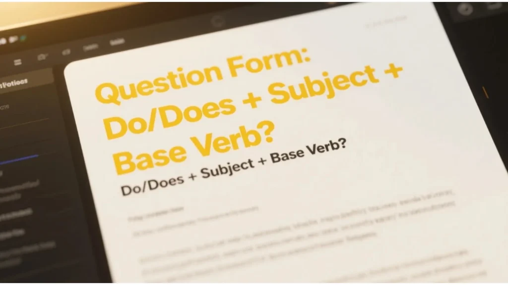 Nghi vấn: Do/Does + S + V nguyên thể?