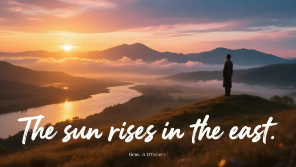 Sự thật hiển nhiên, chân lý: The sun rises in the east