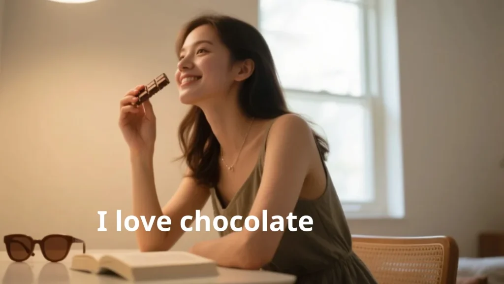 Trạng thái, cảm xúc, giác quan: I love chocolate. / She feels tired