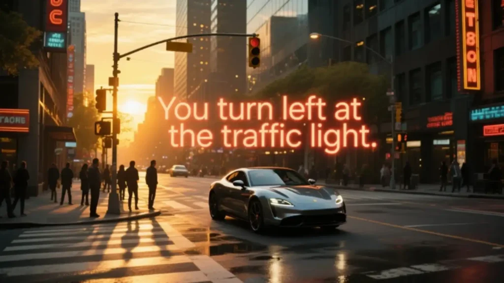 Hướng dẫn, chỉ dẫn: You turn left at the traffic light