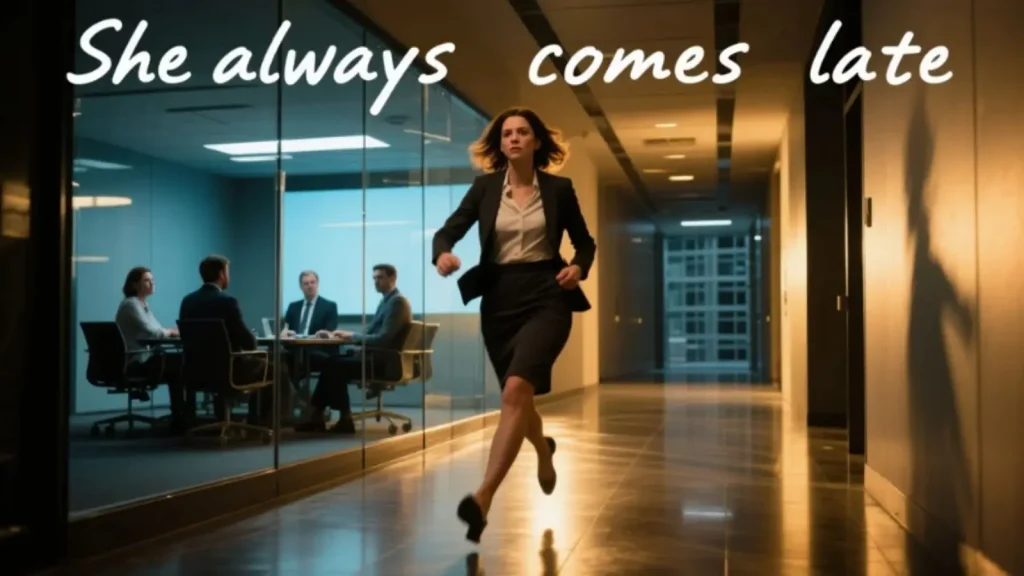 Trước động từ thường: She always comes late