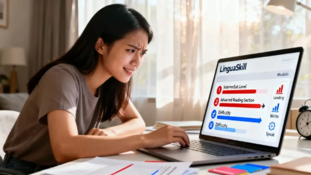 Độ khó của các phần thi LinguaSkill