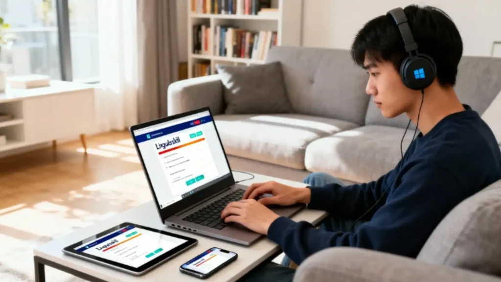 Phần mềm thi LinguaSkill tương thích với thiết bị nào?