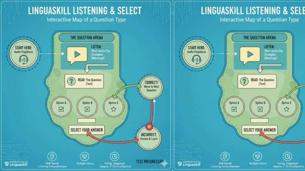 Dạng câu hỏi Nghe và chọn lựa (Listen and select)