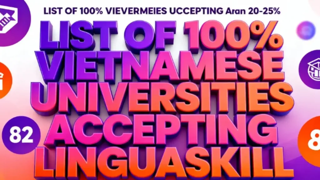 Danh sách 100% các Trường Đại học Việt Nam chấp nhận LinguaSkill