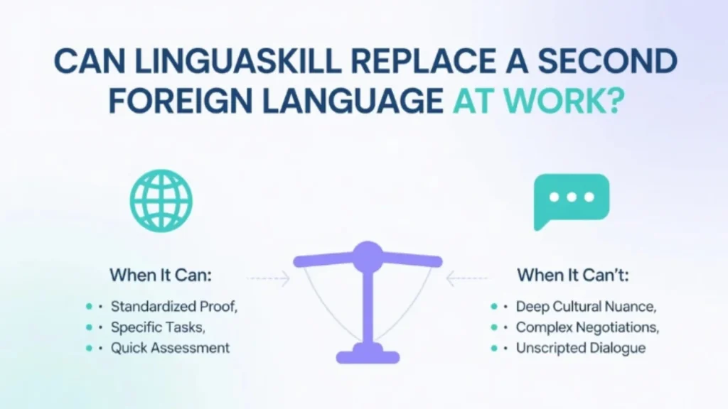 LinguaSkill có thể thay thế ngoại ngữ thứ hai trong công việc không?