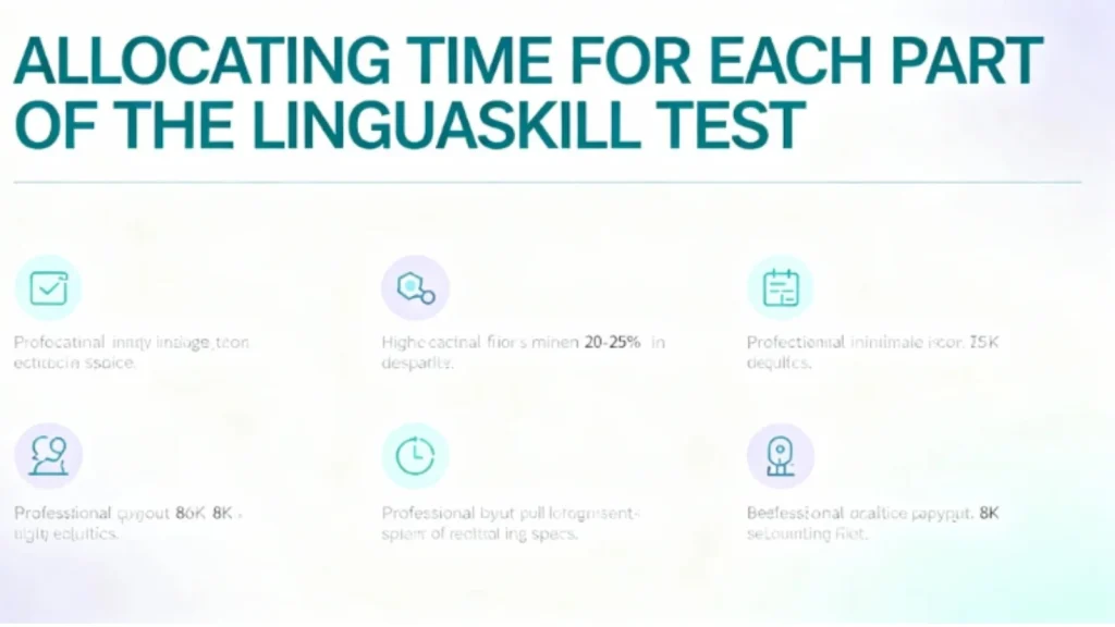 Phân bổ thời gian từng phần thi LinguaSkill