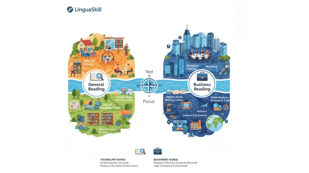 Sự khác biệt giữa LinguaSkill General và Business Reading