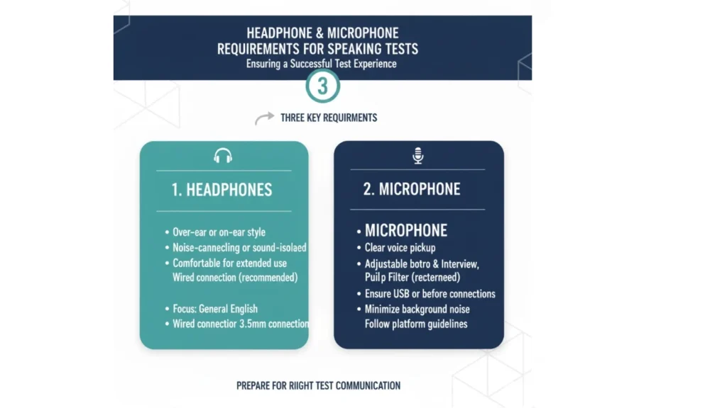 Yêu cầu đối với tai nghe và micro khi thi Speaking