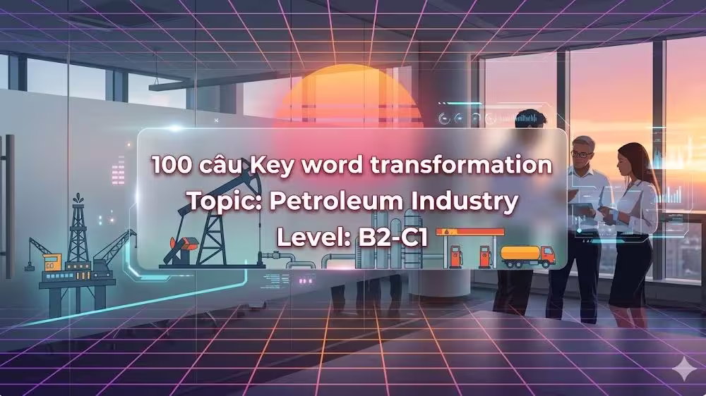 100 câu Key word transformation Topic: Petroleum Industry Level: B2-C1