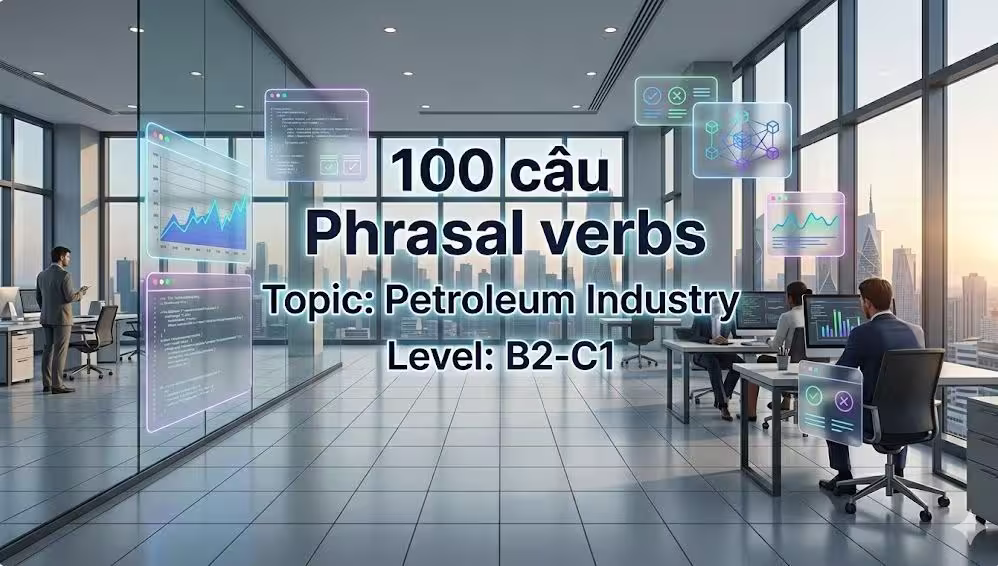 100 câu Phrasal verbs Topic: Petroleum Industry Level: B2-C1