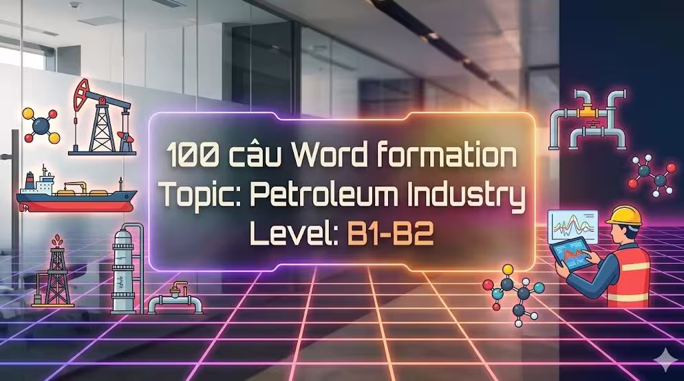 100 câu Word formation Topic: Petroleum Industry Level: B1-B2