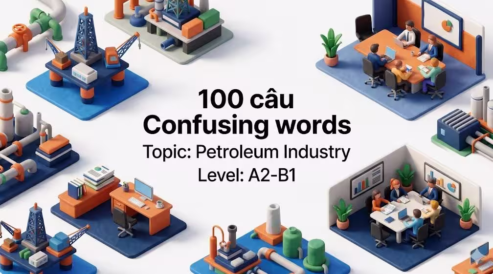 100 câu Confusing words Topic: Petroleum Industry Level: A2-B1