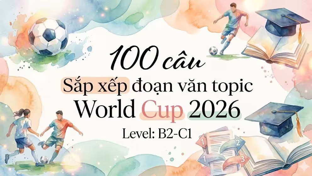 100 câu Sắp xếp đoạn văn topic World Cup 2026 Level: B2-C1